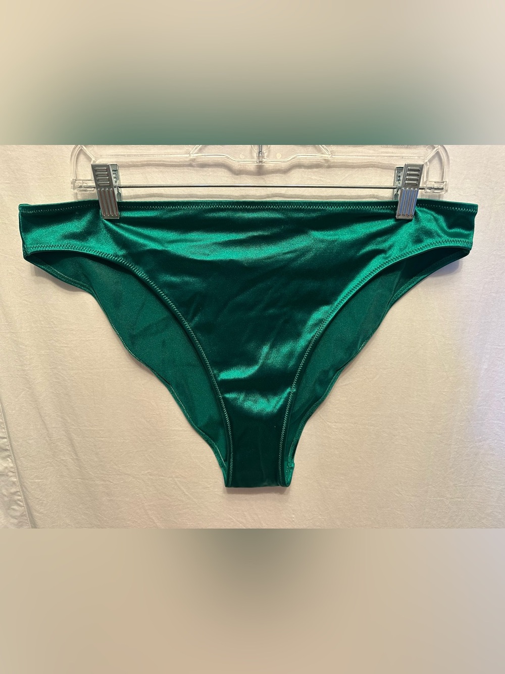 & Other Stories NWT Metallic Emerald Green Bikini Bottom US 12 EU 44 Swimwear